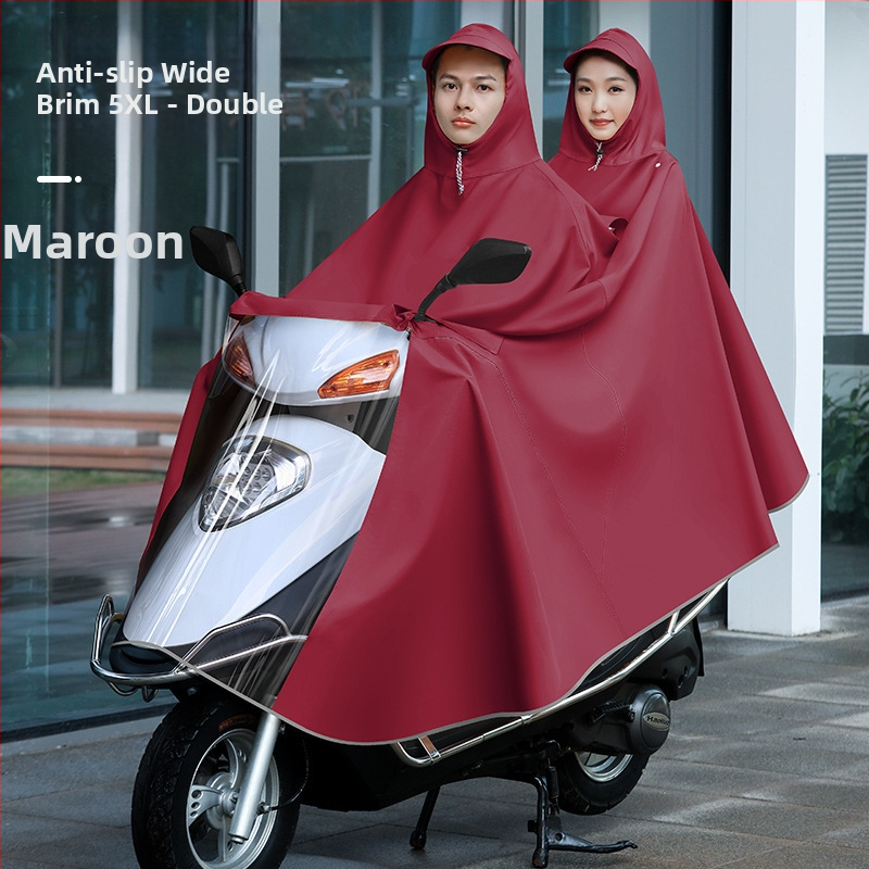 Женски пончо за електрически превозни средства (електрически велосипеди и мотоциклети), дълго покритие на тялото, пълен обхват, дебел PVC плат, PU лепило за водоустойчивост