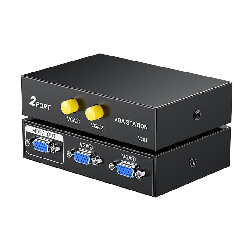 VGA prekidač za računala, 2 ulaza/1 izlaz, modeli Q210/Q211, 1080p rezolucija, daljinsko buđenje, upravljanje napajanjem