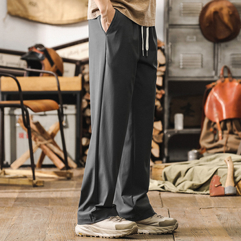 Muške casual hlače s Ice Silk materijalom, ljeto 2025, lagane i brzo se suše, ravnog kroja