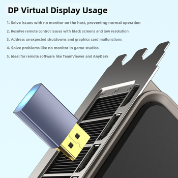 Emulator DP grafičke kartice s EDID lažnim teretom, DP 4K60Hz HDMI virtualni zaslon, uređaj za zaključavanje zaslona
