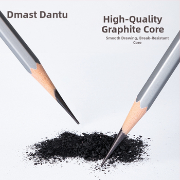 Deli RK3-2B Dantu молив за скици, шестограден дървен корпус, 2B графит, 12 бр./кутия