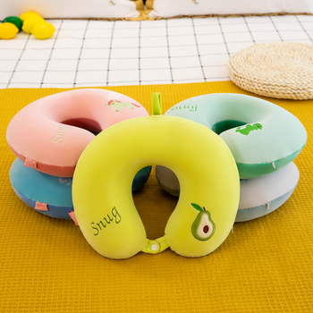 Crtani U-oblik jastuk za vrat za ured i putovanja s maskom za oči, punjenje memory foam, navlaka od kemijskih vlakana (Punjenje: memory foam; Navlaka: kemijska vlakna; Stil: crtani; Oblik: U-oblik; Pogodno za odrasle)