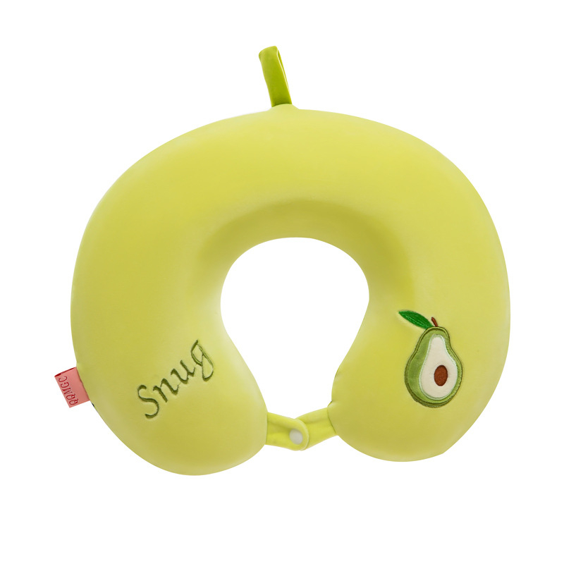 Crtani U-oblik jastuk za vrat za ured i putovanja s maskom za oči, punjenje memory foam, navlaka od kemijskih vlakana (Punjenje: memory foam; Navlaka: kemijska vlakna; Stil: crtani; Oblik: U-oblik; Pogodno za odrasle)