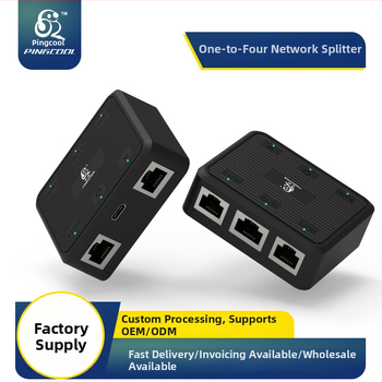 Ethernet prekidač/razdjelnik 1x4, model CH511, marka Gool pin, RJ45, kabel 1 m, podržava udaljeno buđenje i upravljanje napajanjem, za TV kabel
