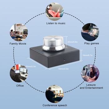 USB ovládač hlasitosti počítača Amex Vision U001CS pre PC reproduktory