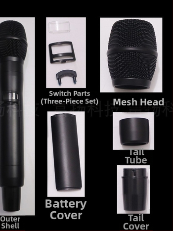 OK-88 Príslušenstvo pre mikrofón: Kovový plášť, Sieťový kryt, Kryt batérie, Prepínač mikrofónu a Zrkadlo