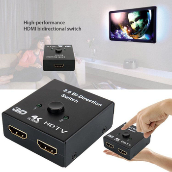 HDMI 2x1 prekidač AB, 2 ulaza na 1 izlaz, bez daljinskog buđenja, bez upravljanja napajanjem