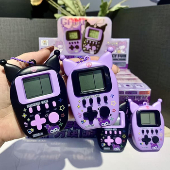 Consolă portabilă de jocuri cu Tetris - stil nostalgic retro, breloc pentru chei, alimentare cu baterii, pentru un singur jucător