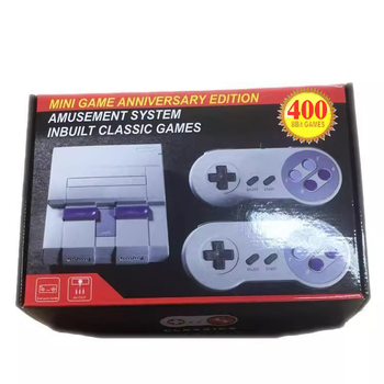 Mini consolă de jocuri pentru TV, cu 400 de jocuri SFC încorporate, stil 8-bit SNES, ieșire HDMI, 256MB memorie, 2 jucători
