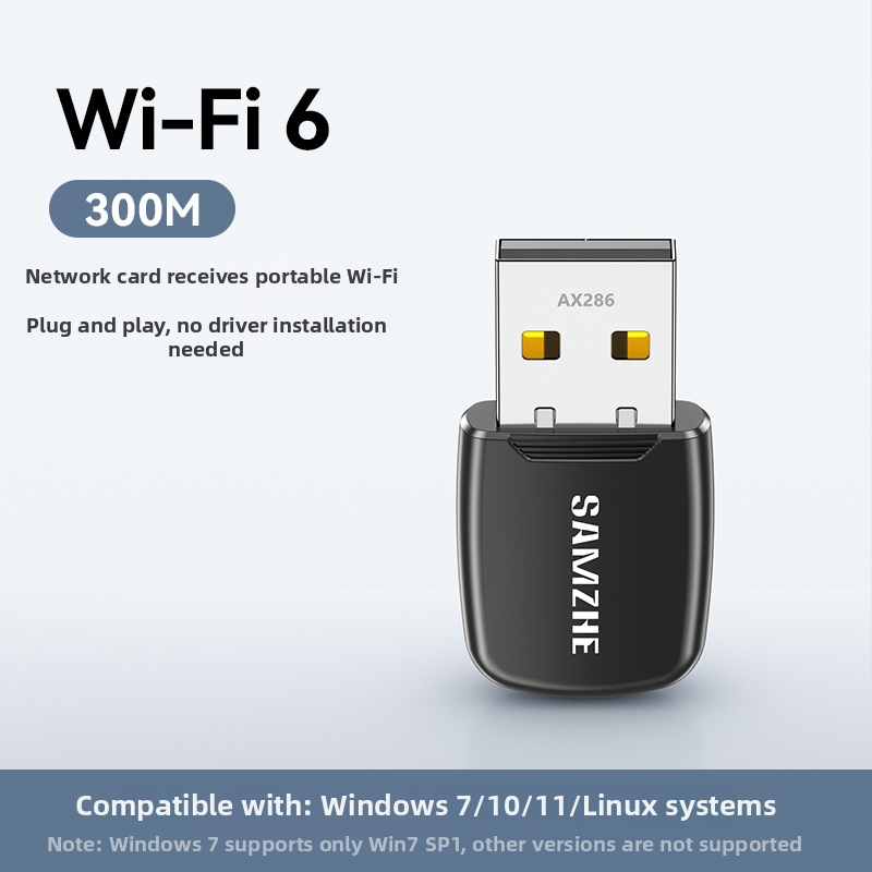 Samzhe WRA30 USB Wi-Fi 6 mrežni adapter za stolno računalo i prijenosno računalo