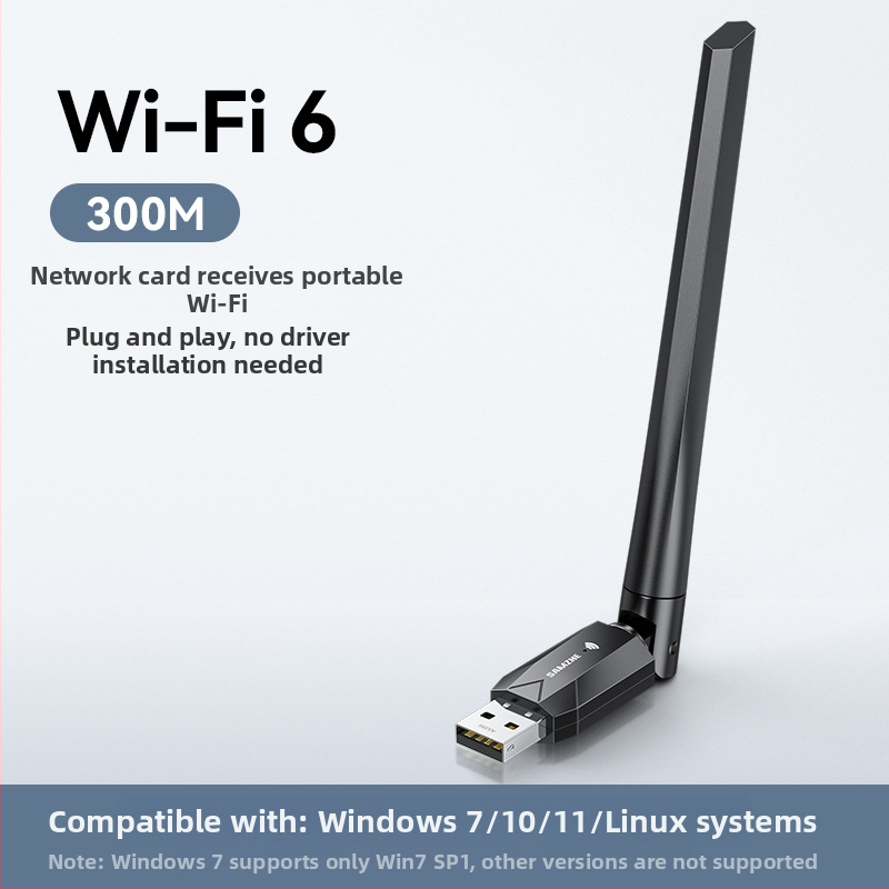 Samzhe WRA30 USB Wi-Fi 6 mrežni adapter za stolno računalo i prijenosno računalo