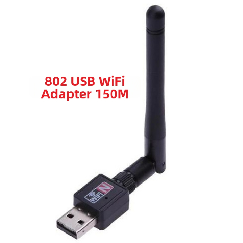 Bezdrôtová USB 2.0 sieťová karta s anténou, kompatibilná so stolným počítačom a notebookom, 150 Mbps, 802.11b