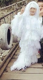 Dječji petodijelni kamuflažni ghillie taktički komplet, lanena tkanina; brzo sušenje, prozračan, UV zaštita, otporan na vjetar