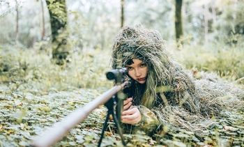 Dječji petodijelni kamuflažni ghillie taktički komplet, lanena tkanina; brzo sušenje, prozračan, UV zaštita, otporan na vjetar