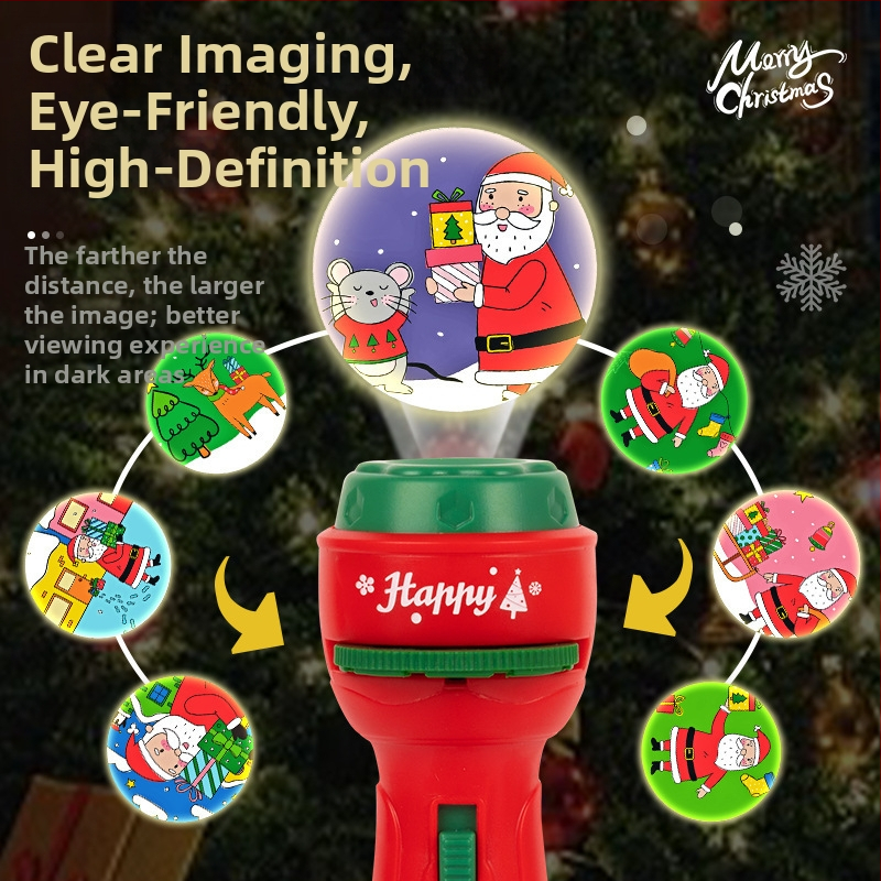 LED projekcijska svjetiljka za djecu, edukativna igračka s jasnom projekcijom, razvija vid i koordinaciju ruka-oko, plastično kućište, uzrast 4-6 godina