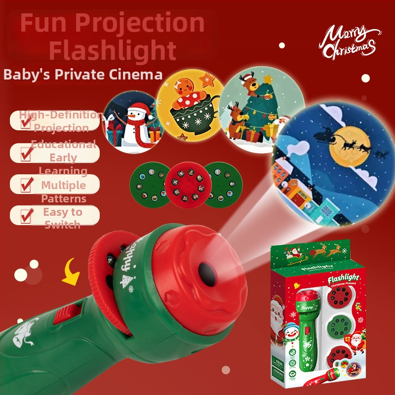 LED projekcijska svjetiljka za djecu, edukativna igračka s jasnom projekcijom, razvija vid i koordinaciju ruka-oko, plastično kućište, uzrast 4-6 godina