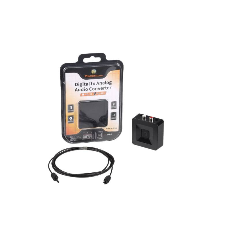 Convertor Bluetooth 5.0 Yiquan YQ-863 cu două ieșiri 3,5 mm și audio optic, cablu de 0,8 m