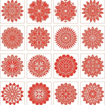 DIY șablon pentru pictură pentru copii din PET: forme geometrice, litere engleze și mandala