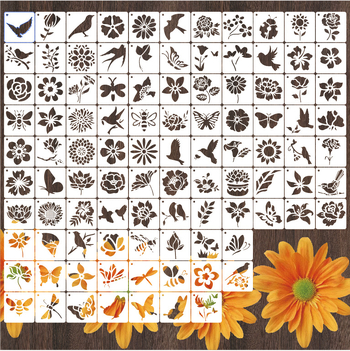 DIY șablon pentru pictură pentru copii din PET: forme geometrice, litere engleze și mandala