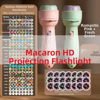 Dječja LED projekcijska svjetiljka-igrač s edukacijskim funkcijama za prepoznavanje znakova; plastična konstrukcija, za djecu 4–6 godina