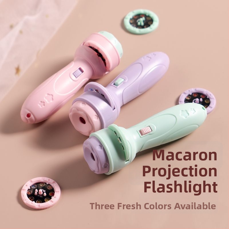 Dječja LED projekcijska svjetiljka-igrač s edukacijskim funkcijama za prepoznavanje znakova; plastična konstrukcija, za djecu 4–6 godina