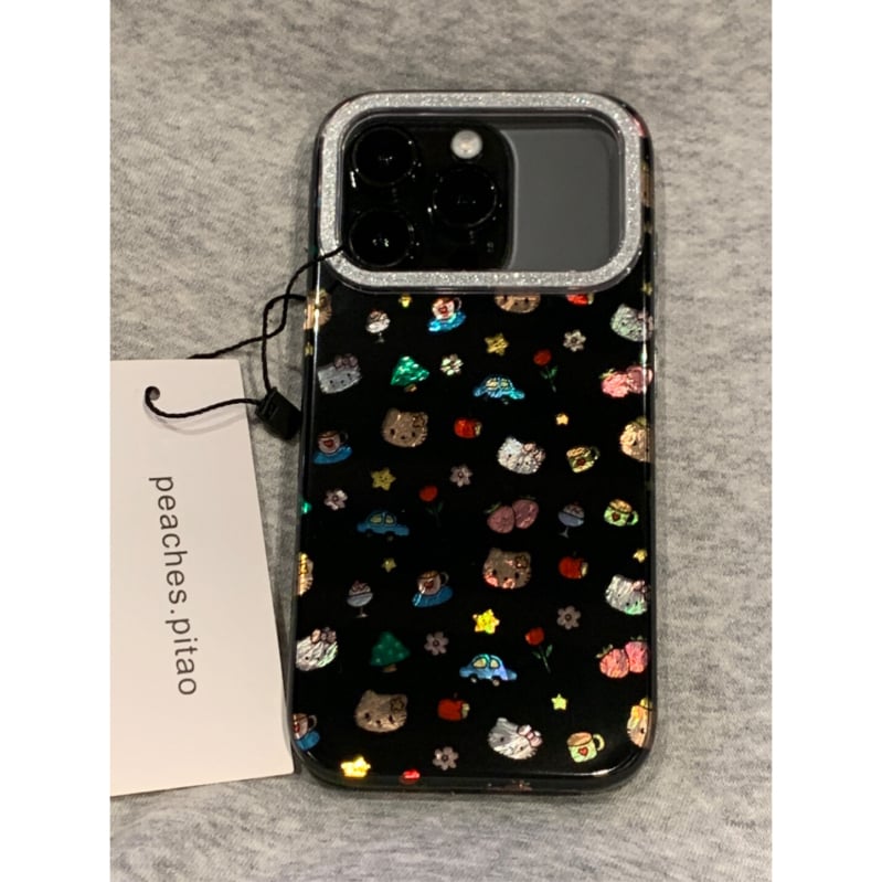 Калъф за телефон в твид стил с котешки мультяшен дизайн, силикон, защита от изпускане, релефен дизайн