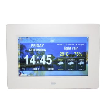 Дигитална фоторамка с WiFi, 1024x600 резолюция, поддръжка на SD/USB/MMC карти, възпроизвеждане на видео 720p, възпроизвеждане на музика, напомняне за лекарства