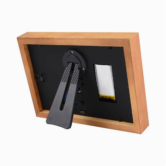 ACEP7 ψηφιακό πλαίσιο φωτογραφιών με E Ink οθόνη, ενσωματωμένο RTC και πλαίσιο από μασίφ ξύλο