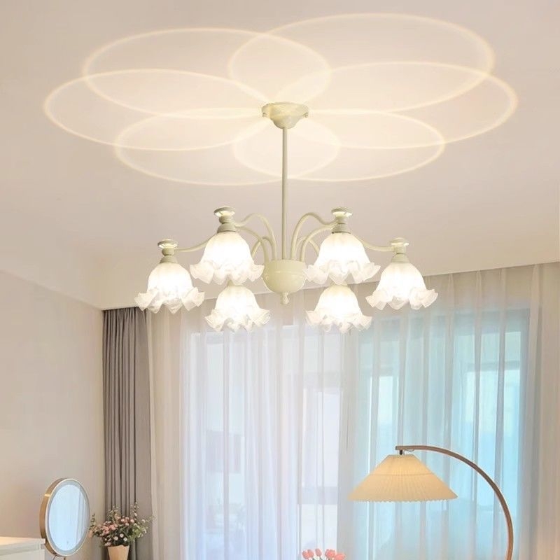 Francia stílusú vintage gyertyatartó csillár virágos matt kristályüveggel, LED világítás, vasból készült, SGS tanúsítvány, feszültség ≤36V, 10–15 m² fényhatár