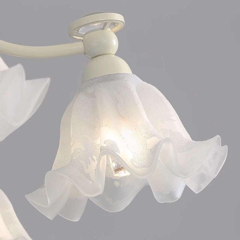 Francia stílusú vintage gyertyatartó csillár virágos matt kristályüveggel, LED világítás, vasból készült, SGS tanúsítvány, feszültség ≤36V, 10–15 m² fényhatár