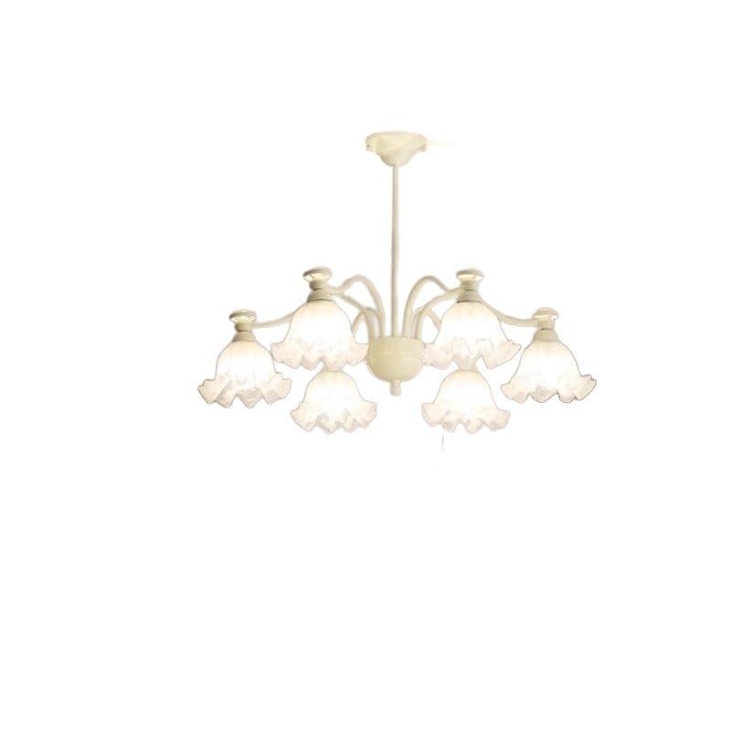 Francia stílusú vintage gyertyatartó csillár virágos matt kristályüveggel, LED világítás, vasból készült, SGS tanúsítvány, feszültség ≤36V, 10–15 m² fényhatár