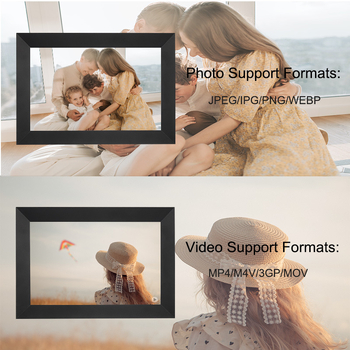 Frameo digitalni okvir za fotografije s cloud prijenosom, zaslon osjetiv na dodir, Wi‑Fi, 16GB pohrane, rezolucija 1280x800