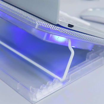 Notebook radiator S200C – ABS materijal, zračno hlađenje, dvije toplinske cijevi, dva USB priključka, tih rad