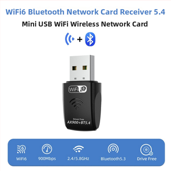 USB bezdrôtová sieťová karta s Bluetooth 5.4, 900 Mbps, 2,4/5 GHz, IEEE 802.11ac/a/b/g/n, model M-1300VR