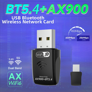 USB bezdrôtová sieťová karta s Bluetooth 5.4, 900 Mbps, 2,4/5 GHz, IEEE 802.11ac/a/b/g/n, model M-1300VR