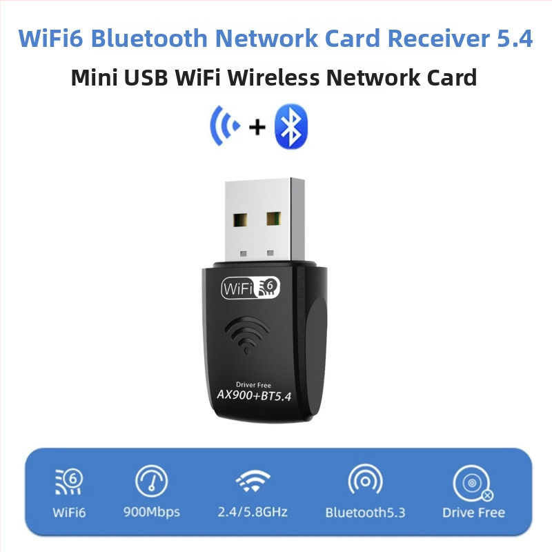 USB bezdrôtová sieťová karta s Bluetooth 5.4, 900 Mbps, 2,4/5 GHz, IEEE 802.11ac/a/b/g/n, model M-1300VR