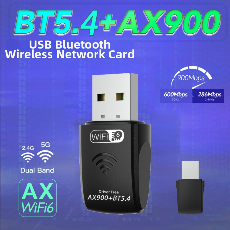 USB bezdrôtová sieťová karta s Bluetooth 5.4, 900 Mbps, 2,4/5 GHz, IEEE 802.11ac/a/b/g/n, model M-1300VR