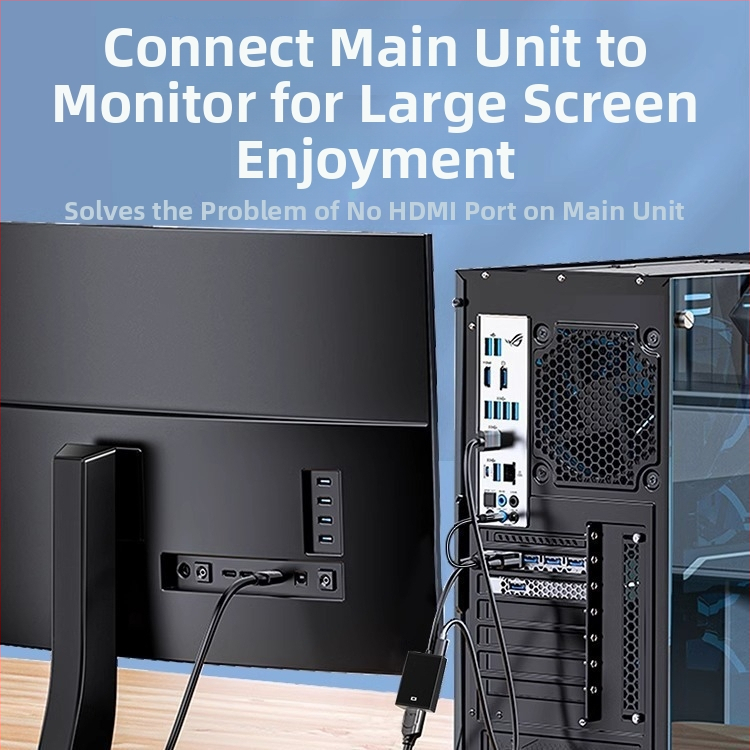 VGA to HDMI adaptér, model Vga to hdmi, pre TV/monitor, nepodporuje diaľkové zapnutie