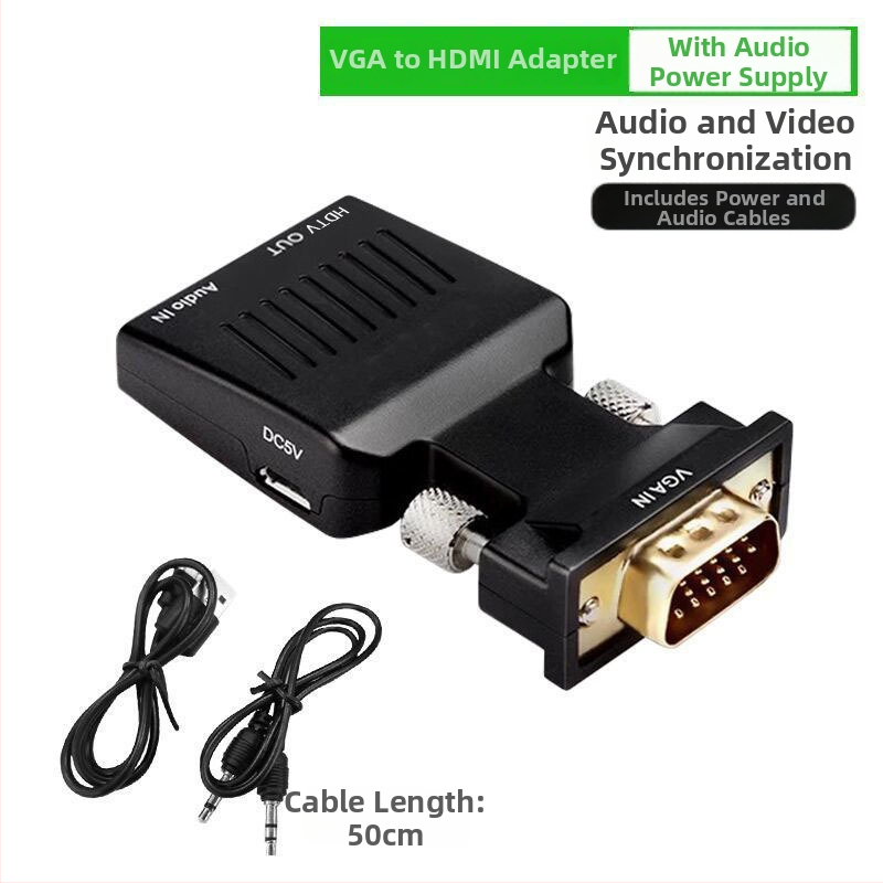 VGA to HDMI adaptér, model Vga to hdmi, pre TV/monitor, nepodporuje diaľkové zapnutie