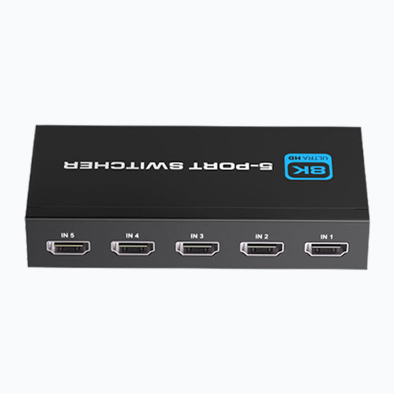 HDMI prekidač 8K60Hz, 5/4 ulaza u 1 izlaz, automatsko prebacivanje na 4K120Hz, kabel dužine 5 m