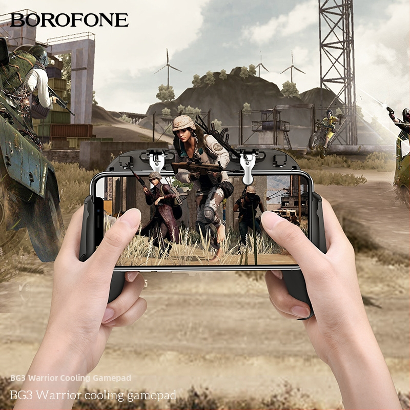 BOROFONE BG3 Ασύρματος ελεγκτής παιχνιδιών για κινητά τηλέφωνα με φυσικά κουμπιά, ισχυρή απτική ανάδραση, απαγωγή θερμότητας, υλικά ABS + κράμα ψευδάργύρου + σιλικόνη gel, συμβατό με iPhone και Android
