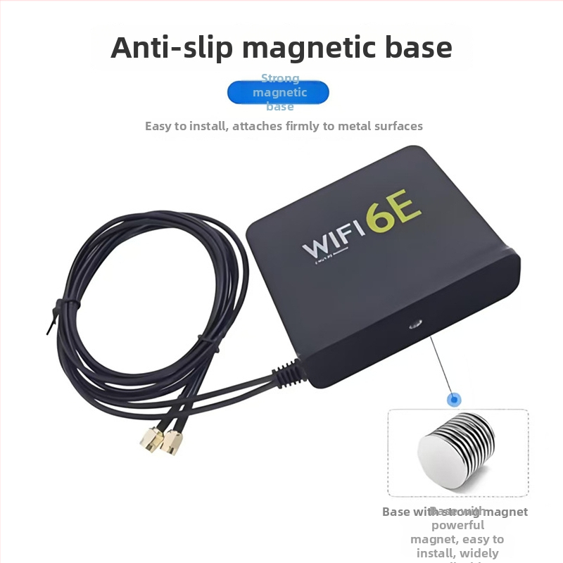 WiFi 6E externá predĺžovacia anténa pre stolný počítač, SMA konektor, vysoký zisk, dvojpásmová