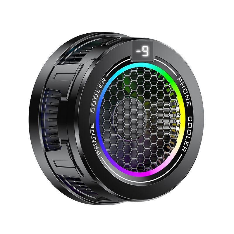 Hladić za telefon X108 s LED efektima, trostupanjska regulacija, Type-C sučelje, ABS aluminijska smjesa + silikon, 15W