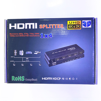 HDMI splitter 1x4 cu sursă de alimentare, 4Kx2K, distribuție 1 la 4 pentru afișare simultană