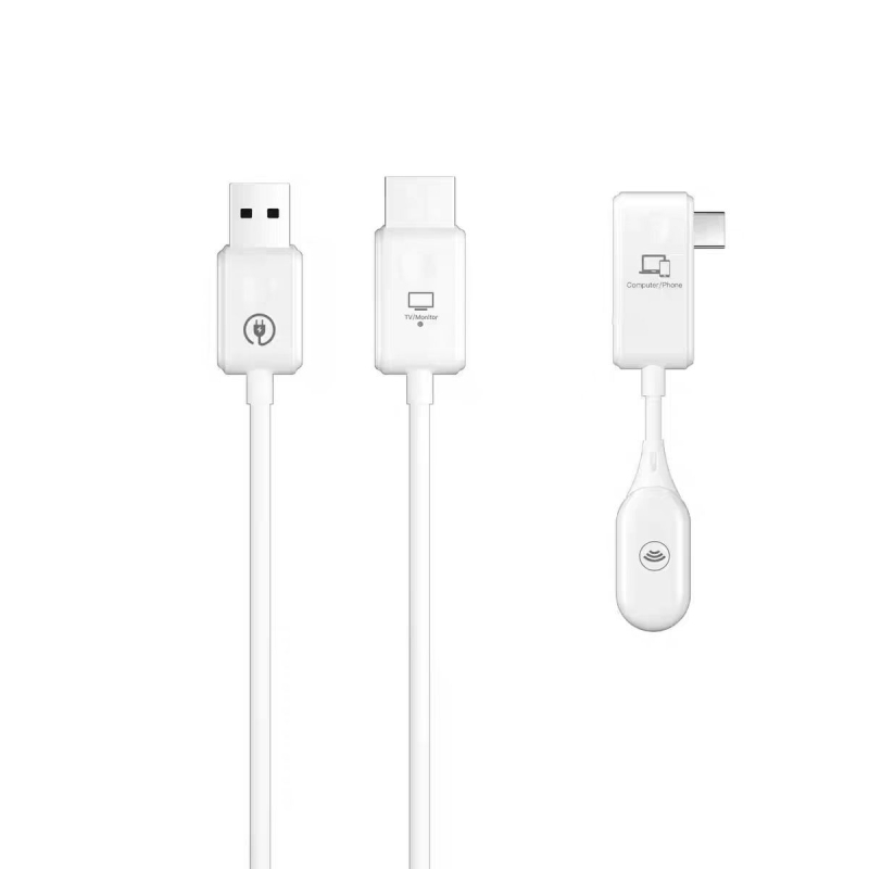 HDMI bežični projektor zaslona (HDM2) – 1080P, kompatibilno s laptopima/tabletima/telefonima, upravljanje napajanjem, kabel 60 cm