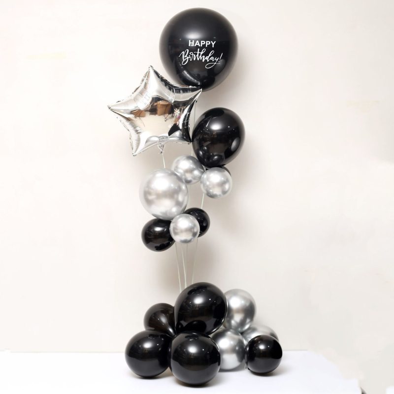 Set od 21 balona, materijal: aluminijska folija, oblik: okrugli, tip balona: set, pogodne prilike: rođendani, vjenčanja, blagdani