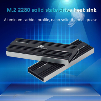 HS-001 aluminijski hladnjak za SSD, kompatibilan s M.2 2280 NVMe, s protukliznim dizajnom