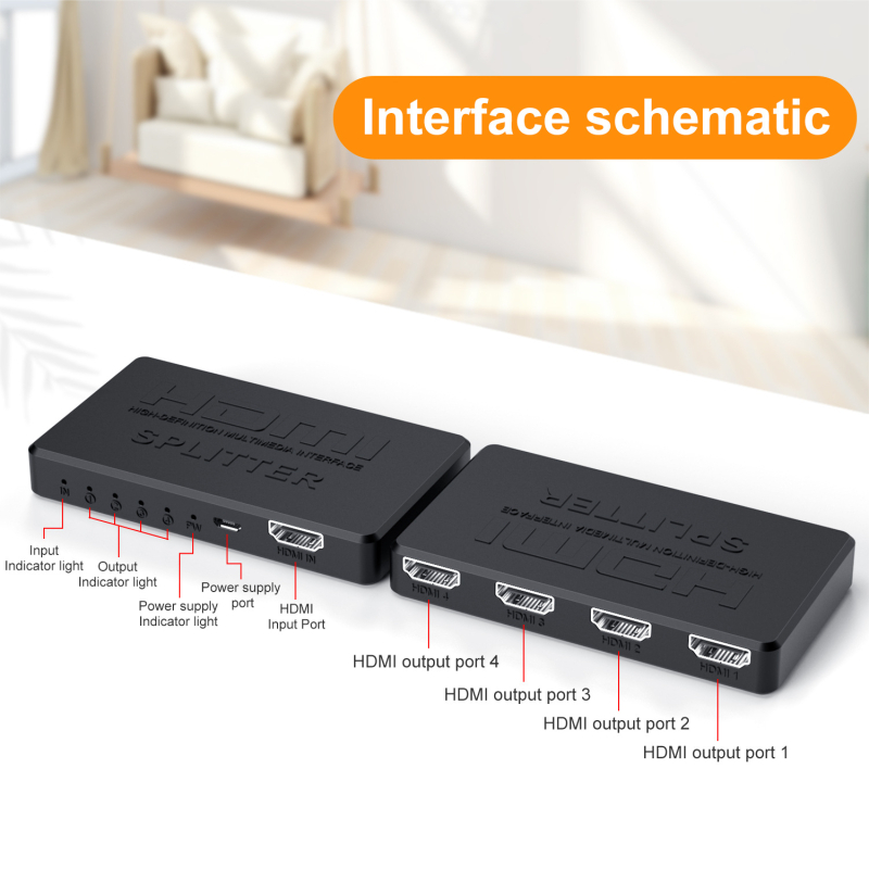 HDMI splitter 1x4 s podrškom za 4K30, daljinsko buđenje i upravljanje napajanjem
