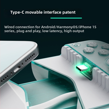 GameSir X3pro ελεγκτής παιχνιδιών, ενσύρματη σύνδεση Type-C, χωρίς δονήσεις, για κινητά με Type-C