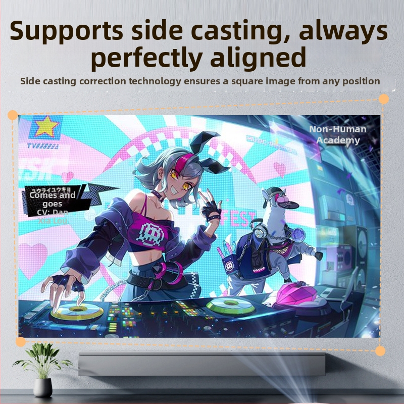 Inteligentný domáci projektor, Ultra HD domáce kino, projekcia na stenu s Wi‑Fi, ochrana zraku